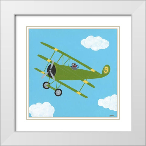 In the Clouds IV White Modern Wood Framed Art Print with Double Matting by Vess, June Erica