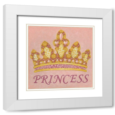 Princess White Modern Wood Framed Art Print with Double Matting by Zarris, Chariklia