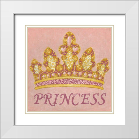 Princess White Modern Wood Framed Art Print with Double Matting by Zarris, Chariklia