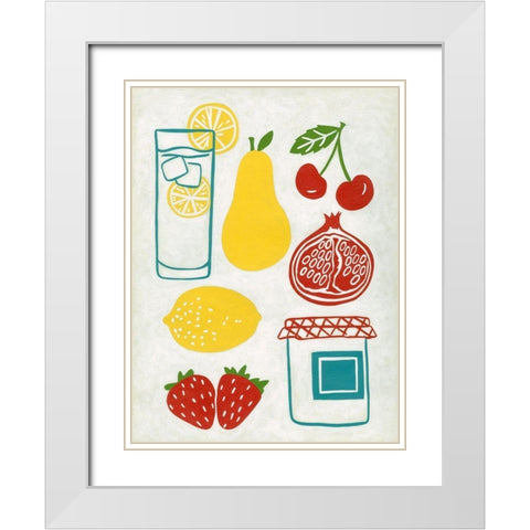 Sunday Picnic White Modern Wood Framed Art Print with Double Matting by Zarris, Chariklia