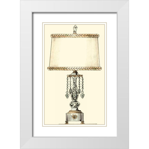 Boudoir Lamp II White Modern Wood Framed Art Print with Double Matting by Unknown