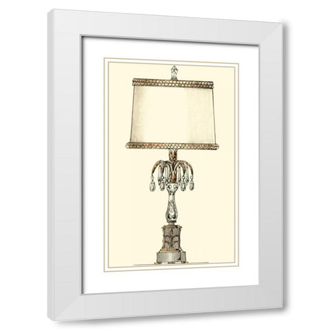 Boudoir Lamp IV White Modern Wood Framed Art Print with Double Matting by Unknown