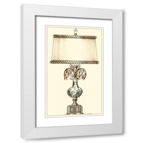 Boudoir Lamp V White Modern Wood Framed Art Print with Double Matting by Unknown
