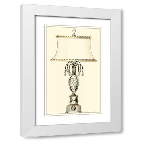 Boudoir Lamp VI White Modern Wood Framed Art Print with Double Matting by Unknown