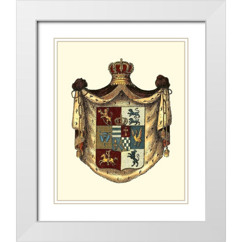 Regal Crest I White Modern Wood Framed Art Print with Double Matting by Vision Studio