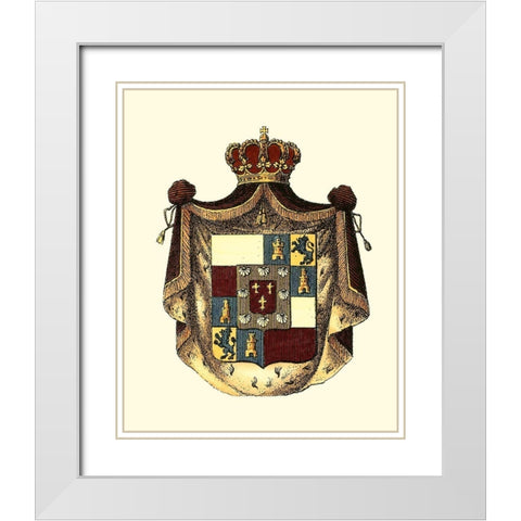 Regal Crest II White Modern Wood Framed Art Print with Double Matting by Vision Studio