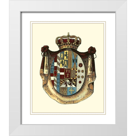 Regal Crest III White Modern Wood Framed Art Print with Double Matting by Vision Studio