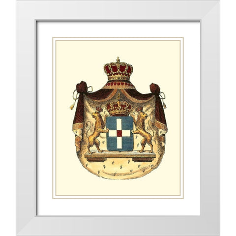 Regal Crest VII White Modern Wood Framed Art Print with Double Matting by Vision Studio