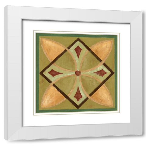 Patchwork I White Modern Wood Framed Art Print with Double Matting by Zarris, Chariklia