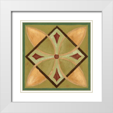 Patchwork I White Modern Wood Framed Art Print with Double Matting by Zarris, Chariklia