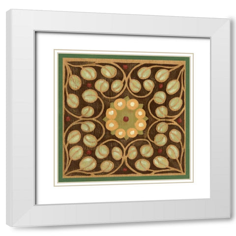 Patchwork II White Modern Wood Framed Art Print with Double Matting by Zarris, Chariklia