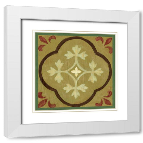 Patchwork III White Modern Wood Framed Art Print with Double Matting by Zarris, Chariklia