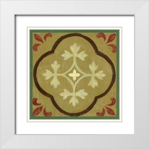 Patchwork III White Modern Wood Framed Art Print with Double Matting by Zarris, Chariklia