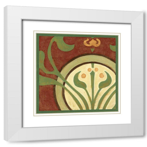 Patchwork VII White Modern Wood Framed Art Print with Double Matting by Zarris, Chariklia