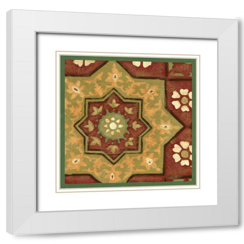 Patchwork IX White Modern Wood Framed Art Print with Double Matting by Zarris, Chariklia