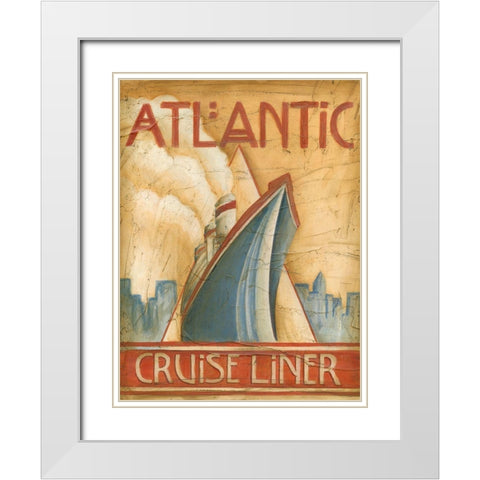 Atlantic Cruise Liner White Modern Wood Framed Art Print with Double Matting by Harper, Ethan