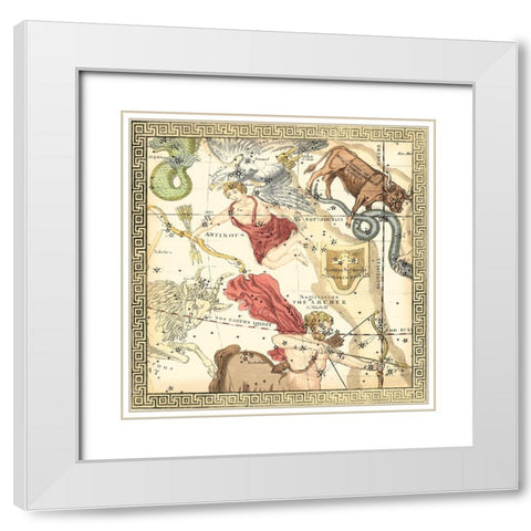 Zodiac Chart II White Modern Wood Framed Art Print with Double Matting by Vision Studio