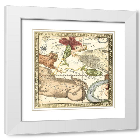 Zodiac Chart III White Modern Wood Framed Art Print with Double Matting by Vision Studio