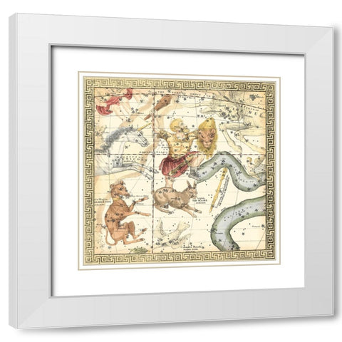 Zodiac Chart IV White Modern Wood Framed Art Print with Double Matting by Vision Studio