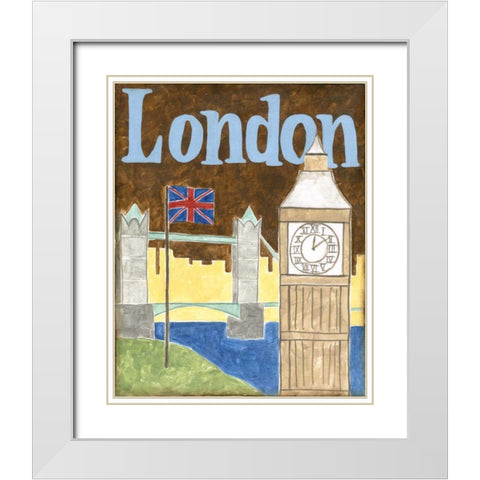 London White Modern Wood Framed Art Print with Double Matting by Meagher, Megan