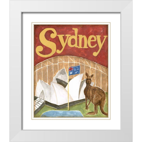 Sydney White Modern Wood Framed Art Print with Double Matting by Meagher, Megan