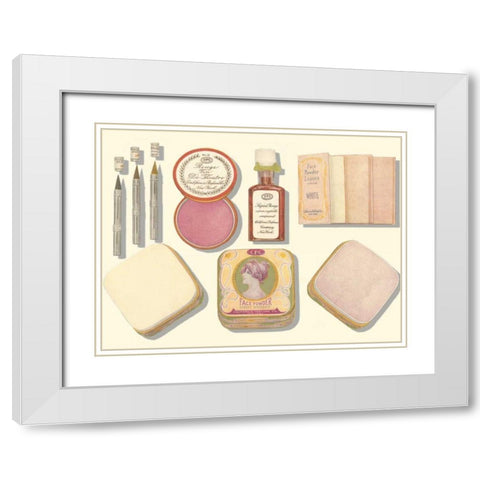 Vintage Boudoir I White Modern Wood Framed Art Print with Double Matting by unknown