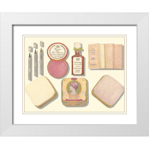 Vintage Boudoir I White Modern Wood Framed Art Print with Double Matting by unknown