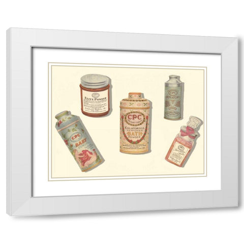 Vintage Boudoir IV White Modern Wood Framed Art Print with Double Matting by unknown