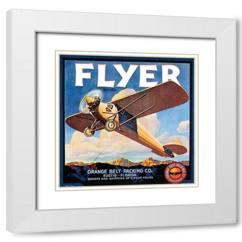 Flyer White Modern Wood Framed Art Print with Double Matting by Vision Studio