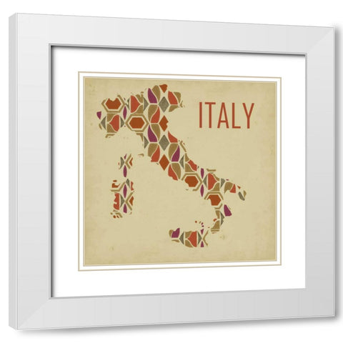 Travel Abroad I White Modern Wood Framed Art Print with Double Matting by Fagalde, Jarman