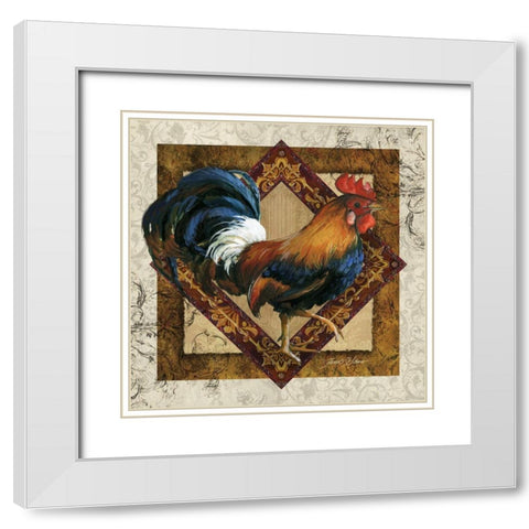 Ruler of the Roost White Modern Wood Framed Art Print with Double Matting by Stever, Janet