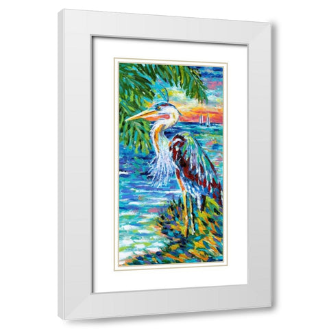 Beach Comber II White Modern Wood Framed Art Print with Double Matting by Vitaletti, Carolee