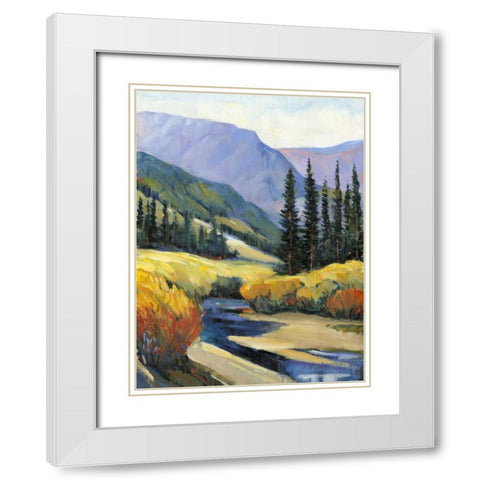 Purple Mountain Majesty I White Modern Wood Framed Art Print with Double Matting by OToole, Tim