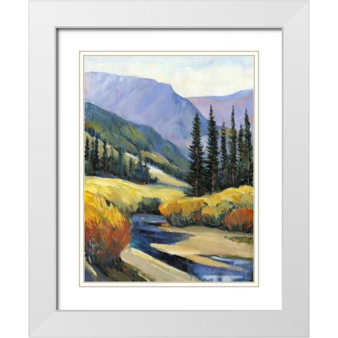 Purple Mountain Majesty I White Modern Wood Framed Art Print with Double Matting by OToole, Tim