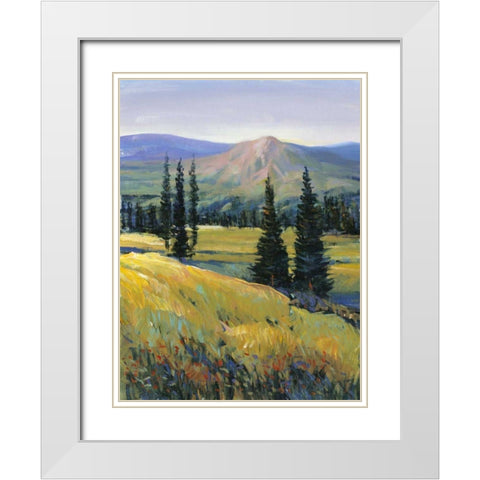 Purple Mountain Majesty II White Modern Wood Framed Art Print with Double Matting by OToole, Tim