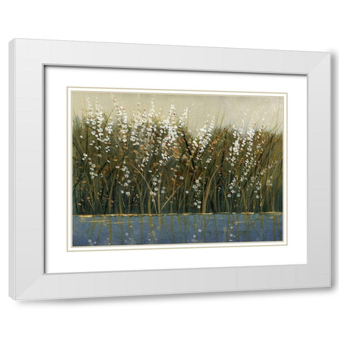 By the Tall Grass I White Modern Wood Framed Art Print with Double Matting by OToole, Tim
