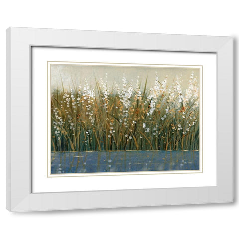 By the Tall Grass II White Modern Wood Framed Art Print with Double Matting by OToole, Tim