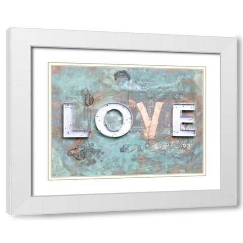 Love Patina II White Modern Wood Framed Art Print with Double Matting by Youngstrom, Kent