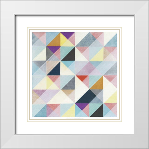 Moderno I White Modern Wood Framed Art Print with Double Matting by Fuchs, Jodi