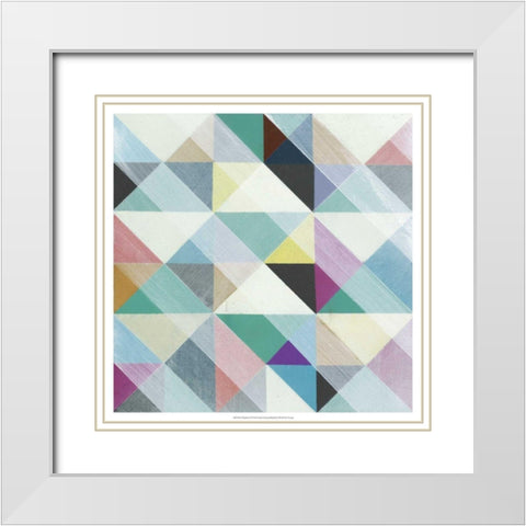 Moderno II White Modern Wood Framed Art Print with Double Matting by Fuchs, Jodi