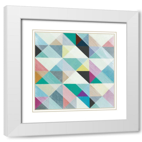 Moderno II White Modern Wood Framed Art Print with Double Matting by Fuchs, Jodi