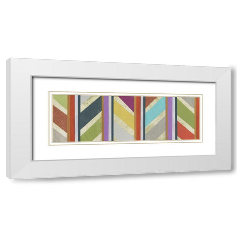 Old Chevron I White Modern Wood Framed Art Print with Double Matting by Fuchs, Jodi