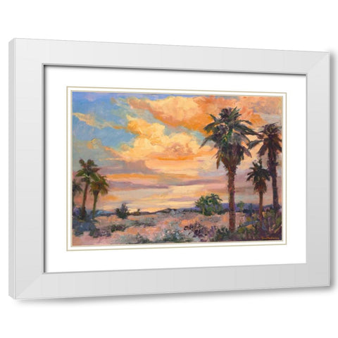 Desert Repose I White Modern Wood Framed Art Print with Double Matting by Oleson, Nanette