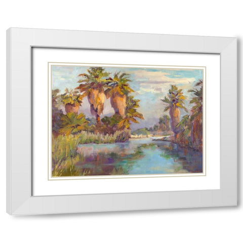 Desert Repose II White Modern Wood Framed Art Print with Double Matting by Oleson, Nanette