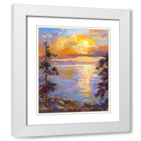 Western Vistas I White Modern Wood Framed Art Print with Double Matting by Oleson, Nanette
