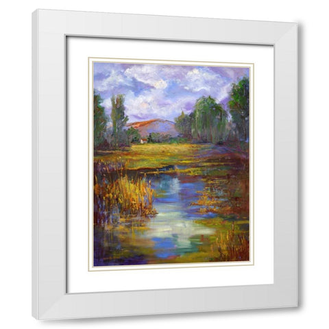 Still Waters White Modern Wood Framed Art Print with Double Matting by Oleson, Nanette