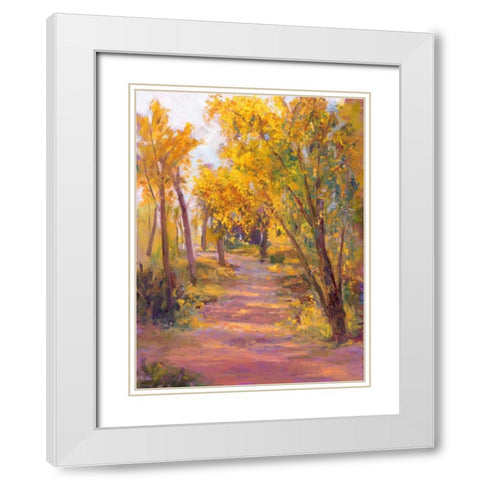 Cottonwoods Calling White Modern Wood Framed Art Print with Double Matting by Oleson, Nanette