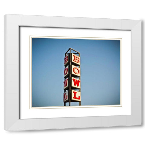 Vintage Bowl I White Modern Wood Framed Art Print with Double Matting by Recapturist