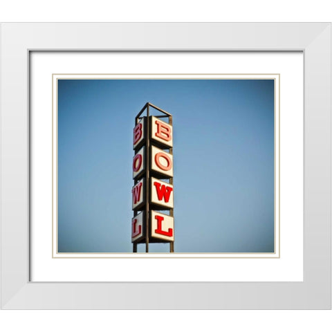 Vintage Bowl I White Modern Wood Framed Art Print with Double Matting by Recapturist