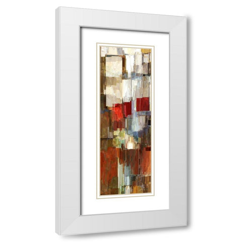 Rock IV White Modern Wood Framed Art Print with Double Matting by Burghardt, James